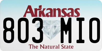 AR license plate 803MIO