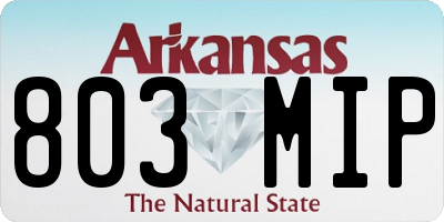 AR license plate 803MIP
