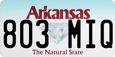 AR license plate 803MIQ