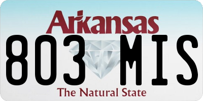 AR license plate 803MIS