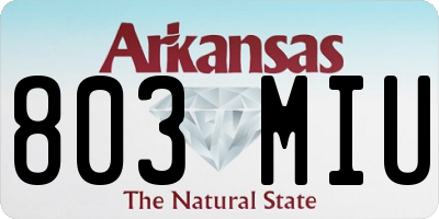 AR license plate 803MIU