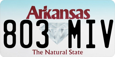 AR license plate 803MIV