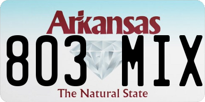 AR license plate 803MIX