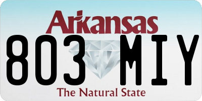 AR license plate 803MIY