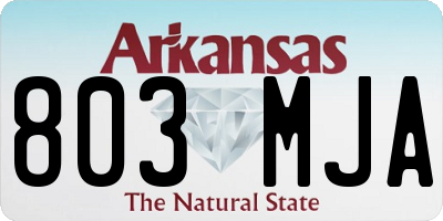 AR license plate 803MJA