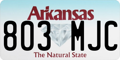 AR license plate 803MJC