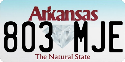 AR license plate 803MJE