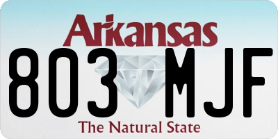 AR license plate 803MJF