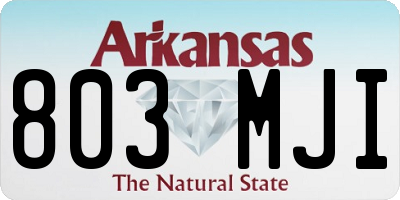 AR license plate 803MJI