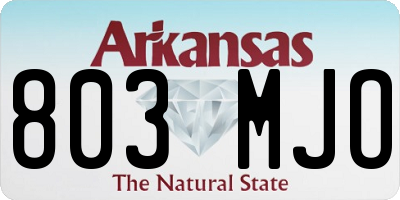 AR license plate 803MJO
