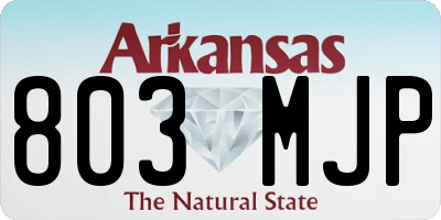 AR license plate 803MJP