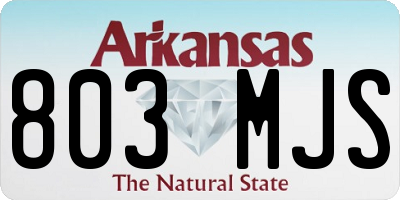 AR license plate 803MJS