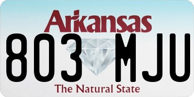 AR license plate 803MJU