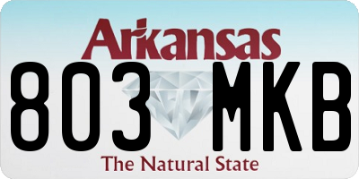 AR license plate 803MKB