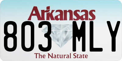 AR license plate 803MLY