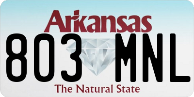 AR license plate 803MNL