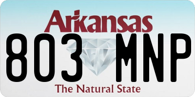 AR license plate 803MNP