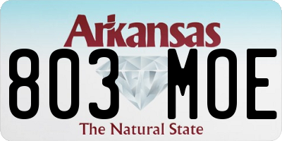 AR license plate 803MOE