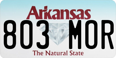 AR license plate 803MOR