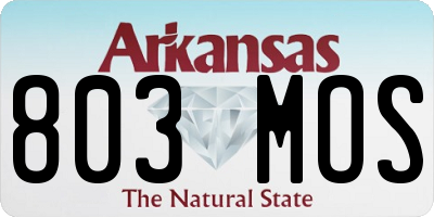 AR license plate 803MOS