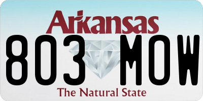 AR license plate 803MOW