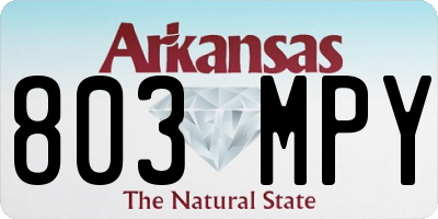 AR license plate 803MPY