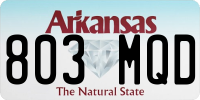AR license plate 803MQD