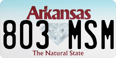 AR license plate 803MSM