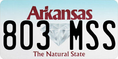 AR license plate 803MSS