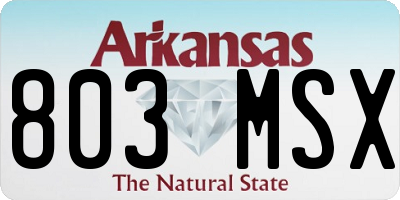 AR license plate 803MSX