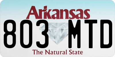 AR license plate 803MTD