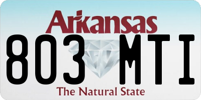 AR license plate 803MTI