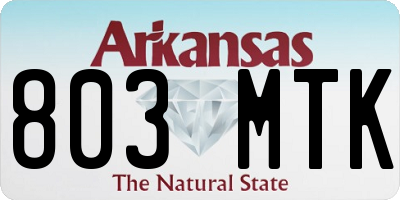 AR license plate 803MTK