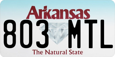 AR license plate 803MTL