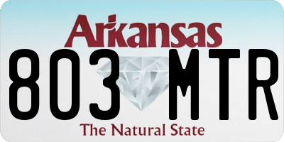 AR license plate 803MTR