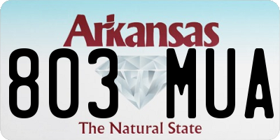 AR license plate 803MUA