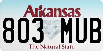AR license plate 803MUB