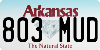AR license plate 803MUD