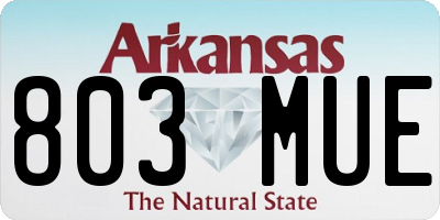 AR license plate 803MUE