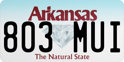 AR license plate 803MUI