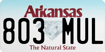 AR license plate 803MUL