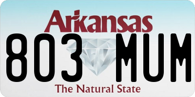 AR license plate 803MUM