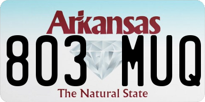 AR license plate 803MUQ