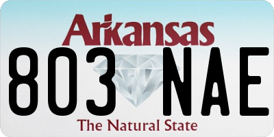 AR license plate 803NAE