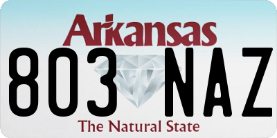 AR license plate 803NAZ
