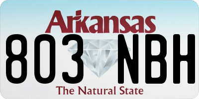 AR license plate 803NBH