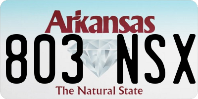 AR license plate 803NSX