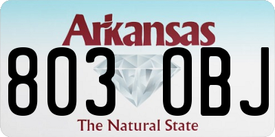 AR license plate 803OBJ