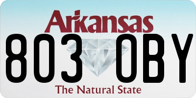 AR license plate 803OBY