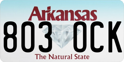 AR license plate 803OCK
